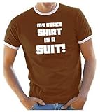 Coole-Fun-T-Shirts Herren My Other Shirt is a Suit ! T-Shirt How I MET Your Mother V4 braun, XXL