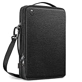 FINPAC 14 Zoll Laptop Tasche Hülle für 14' MacBook Pro M1 2021, 14' HP/ Acer Chromebook, Schultertasche für Die meisten 13,5-14 Zoll Huawei/ Lenovo/ ASUS/ Jumper/ LincPlus Laptop, Schw