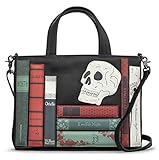 Yoshi William Shakespeare Bookworm Tasche für Damen, Leder, Schw