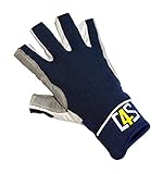 crazy4sailing Damen Herren Segelhandschuhe Racing - 5 Finger-frei, Farbe:Navyblau, Größe:XL