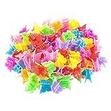 Gobesty Schmetterling Haarspange Klauen, 100 Stück Butterfly Hair Clips Claw Barrettes Mixed Color Mini Jaw Clip Haarschmuck Accessoires für Frauen und M