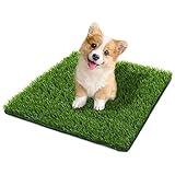 Fortune-star Kunstrasen für Hunde Pee Pads Hund Grasmatte und Gras-Fußmatte Indoor Outdoor Teppich Drainage Löcher Fake Gras Rasen für Welpen Töpfchen Training Bereich Terrasse Rasen Dek