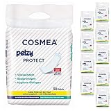 Cosmea Pelzy Protect Vlieswindeln/Saugvorlagen, für Wöchnerrinnen, für die tägliche Pflege Vorteilspack (10 x 30 Stück)