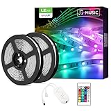 LE Smart LED Strip 10M(2x5M) Musik Sync, RGB LED Streifen Wifi, Wlan LED Band, Superhell 5050 Selbstklebend Lichtband, [nur 2.4GHz]Lichterkette mit Fernbedienung, Kompatibel mit Alexa,App,Google H