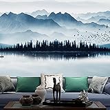 Fototapete 3D-Druck Wandtapete Landschaft im chinesischen Stil Moderne Vlies Tapeten Wandbild Wohnzimmer Kinderzimmer Schlafzimmer Büro Tv Hintergrund Wanddekoration 350x256 cm - 7 S