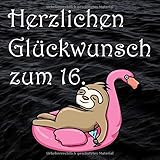 Herzlichen Glückwunsch zum 16.: Gästebuch zum 16. Geburtstag für Fotos und Erinnerung