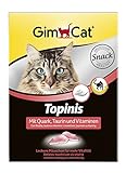 GimCat Topinis mit Quark, Taurin und Vitaminen - Gesunder Katzensnack für mehr Vitalität - 1 Packung (1 x 220 g)