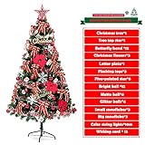 FCWMD Weihnachtsbaum 59-Zoll-Paket Holiday Shop Home Decoration Produkte Verschlüsselung mit Lichtern Einstellbar,Gelb