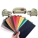Alumuk 13 Stück Lederreparatur Kunstleder Flicken Selbstklebend Patch Reparaturflicken für Leder Sofa Möbel Autositze und Taschen 10x20cm, 13 Farben (Schafsleder PU)