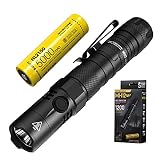 Nitecore MH12 v2 1200 Lumen LED Taschenlampe Aufladbar 200 Meter Reichweite IP68 Wasserdicht Super Helle Taschenlampe USB C mit 21700 Akk