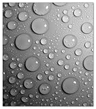 Wallario Herdabdeckplatte/Spritzschutz aus Glas, 1-teilig, 52x60cm mit 13 mm hohen Füßen, für Ceran- und Induktionsherde, Motiv: Wassertropfen in schwarz weiß