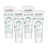 lavera Zahncreme Sensitive & Repair ohne Titandioxid Zahnpasta 4x75