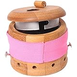 DOITOOL 1Pc Bambus Moxibustion Box Moxa Kegel Brenner Halter Moxa Stick Halter Wärmetank Massage Box für Frauen Männer Schmerzen Lindern Moxa Keg