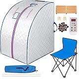 FlowerW Infrarot Sauna Tragbare Heizung 680W Sauna Box Indoor Folding Sauna Dampfkabine Personal Spa Trockene Saunaheizung