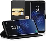 EasyAcc Hülle Case für Samsung Galaxy S8, Lederhülle PU Leder Flip Tasche Klappbar Schutzhülle Handyhülle mit [Ständer Funktion] Card Holder Kunstleder Cover Kompatibel mit Samsung Galaxy S8