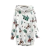 Damen Hoodies Plüschfutter Fleece Pullover Ethnisches Muster Pullover Vintage Kapuzenjacke Retro Sweatjacke Casual Lose Kapuzenpullover Farbblock Langarm Shirts Offene Front Knop