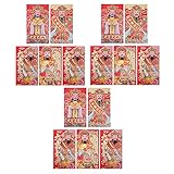 Happyyami 50 Pcs 2022 Chinesische Rote Umschläge mit FENG Shui CAI Shen Chinesische Neue Jahr Party Favor Hochzeit Rote Paket Glück Geld Geschenk Umschläge für Weihnachten Newyear L