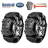 Schneeketten Auto Universal, Anti Rutsch Ketten Einfache Montage, Gürtel Rad Kette Schneekette Winter Gurt, Anfahrhilfe Wohnmobil, Schneeketten Selbstspannend für LKW/Fahrzeug/Auto Reifen (8Pcs)