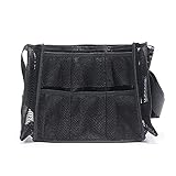 Professioneller Make-up Artist Reisekoffer,Make-up Pinsel Aufbewahrungstasche Leichte Kulturtasche für Frauen,Make-up Pinsel Organizer Tasche Künstler Gürteltasche,Schw