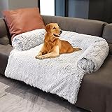 ARVALOLET Dog Bed Couch for Sofa Protection Fluffy Dog Blanket Washable Dog Sofa Removable Dog Cushion Sofa Dog Bed Plush Dog Kennel pet Sofa cat Kennel warm pet Blanket Dog Cushion Detachab