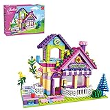 LAXI Modular Architektur Bausteine,Gartenhaus Modell,Straßenansicht Gebäude Mädchen Spielzeug Kompatibel mit Lego(507 Teile)