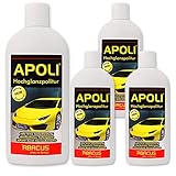 Abacus 4x 500 ml Auto Hochglanzpolitur (7716.4) - Apoli Autopolitur Lackpolitur für Hand- & Maschinenanwendung