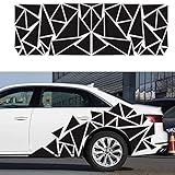 MOMOTOU 1 Stück 78in x23in Universal Auto SUV Karosserieseite Geometrische freistehende Dreieck Vinyl Grafik Aufkleber Aufkleb