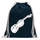 Kiwistar - Geige - Violine - Musik Turnbeutel Fun Rucksack Sport Beutel Gymsack Baumwolle mit Ziehg