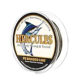 Hercules Super Cast 100m - 2000m Yards Geflochtene Angelschnur 10lb - 300lb Test für Salzwasser Süßwasser PE Geflecht Fischdraht Superline 8 Sträng