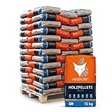 Holzpellets Blue Heizpellets Nadelholz Wood Pellet Öko Energie Heizung Kessel Sackware 6mm 15kg x 65 Sack 975kg / 1 Palette Palig