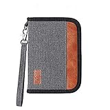 Tenrany Home Reisepass Tasche Reise Reisepasshülle Wallet Organizer, Wasserdicht Familie Passport reisebrieftasche mit RFID Blocker Schutzhülle für Damen Herren (Hellgrau)