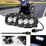 Kairiyard Kit 60W 6000K 6000lm LED Fernlicht 3 CREE Zusätzliches Licht Motorrad Square Straßenlaternen Verschleißfreier Punktstrahl Hochhelle CNC IP68 Straßenlaternen Besonders Intensive Beleuchtung