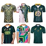 Herren Rugby Trikot, Südafrika 100. Jubiläum Edition Rugby Polo Shirt Training T-Shirt, 7s Champion Signed Edition Unterstützer Fußball Sport Top, Bestes Geburtstagsgeschenk-Polo-XXL