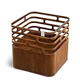 höfats - CUBE Feuerkorb - als Feuerstelle, Grill, Hocker und Tisch - für Garten und Terrasse - Corten-Stahl - Rost-Optik