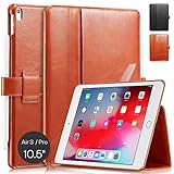 KAVAJ Lederhülle London geeignet für Apple iPad Air 3 2019 & iPad Pro 10.5' Hülle Cover Case Cognac-Braun aus echtem Leder mit Stifthalter. Dünnes Echtleder Smart Case Schutzhülle T