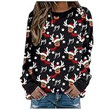 WWricotta Pullover Damen Ohne Kapuze - Sweatshirtjacke Damen Kapuzenshirt Blusenpullover Shirt Kapuzenpulli GüNstige Sweatshirts GroßE GrößEn Pulli Damen Vintage Teenager Elegant Einfarbige H