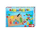 Noris 606049101 Hammerspiel, Lern- und Geschicklichkeitsspiel mit 50 bunten Holzbauteilen in verschiedenen Formen, für Kinder ab 4 J