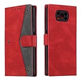HOUSIM Hülle für Xiaomi Poco X3 Pro / X3 NFC Handyhülle mit Kartenfach Klappbar Schutzhülle Leder Tasche Flip Case für Xiaomi Poco X3 Pro / X3 NFC - HOHHA180243 R