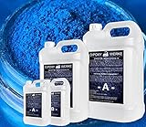 Dipoxy 2K-700 Epoxidharz mit Pigment 9,0kg + 120g Blau04