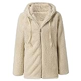 Frauen Herbst Winter Mantel Kunstfell Mantel Bär Jacke Dicke Fake, khaki, 46