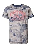Petrol Industries - Jungen T-Shirt kurzarm blau-natur gemustert, mehrfarbig - B-SS17-TSR672, Größe 128