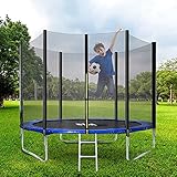 Mingfuxin Trampolin hohe Spezifikation mit Sprungtuch, Sicherheitsnetzen, Leiter und Anker, Outdoor-Trampolin für Erwachsene/Kinder (3,6 m)