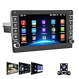 1 Din Android Autoradio GPS Podofo 8-Zoll-Touchscreen WiFi Bluetooth FM Handy-Spiegel-Link Dual USB 2 Din Auto Radio+ Rückfahrk