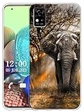 Sunrive Hülle Kompatibel mit ZTE Blade A31 Silikon, Transparent Handyhülle Schutzhülle Etui Case (X Elefant)+Gratis Universal Eingabestift MEHRWEG