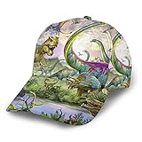 GCDD Gebogene Baseballkappe, 3D-Kappe mit Dinosaurier-Motiv, verstellbare Snapback, gebogene Krempe, Sport, Papa, Trucker, Hüte für Männer und Frauen, schw