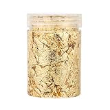 Pailletten, DIY, Basteln, Schmuckherstellung, Werkzeug, Nachahmung, Gold, Dekor, Kristall, Goldfolie, Füllmaterial, Harzfüller, Blattgold (5 g, Gold)