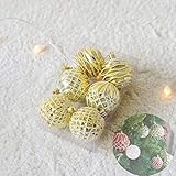 BDRSLX Weihnachtsdekoration, Bemalte Lob & Farbige Kugeln, Weihnachtsbaumdekoration Für Weihnachtsdekorationen, Partybedarf, Weiß, 8cm (Color : Yellow, Size : 6cm)