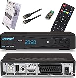 Ankaro 2100 DSR Sat Receiver mit PVR Aufnahmefunktion - HD Satelliten Receiver, USB Mediaplayer Funktion - DVBS2 Receiver für Satellit - Astra Hotbird vorinstalliert, SCART, HDMI + Anadol Satkab