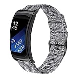 WATORY Gear Fit2 Pro / Fit2 Armband, Gewebtes Nylon Uhrenarmband Edelstahl Verschluss Armband Sport Ersatzband for Samsung Gear Fit 2 SM-R360/Fit 2 Pro SM-R365