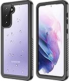 SPIDERCASE für Samsung Galaxy S21 Hülle, IP68 Wasserdicht 360 Grad mit Integriertem Displayschutz, Fingerabdruckentsperrende Hülle für Samsung Galaxy S21 6,2 Zoll, Schwarz, 2021